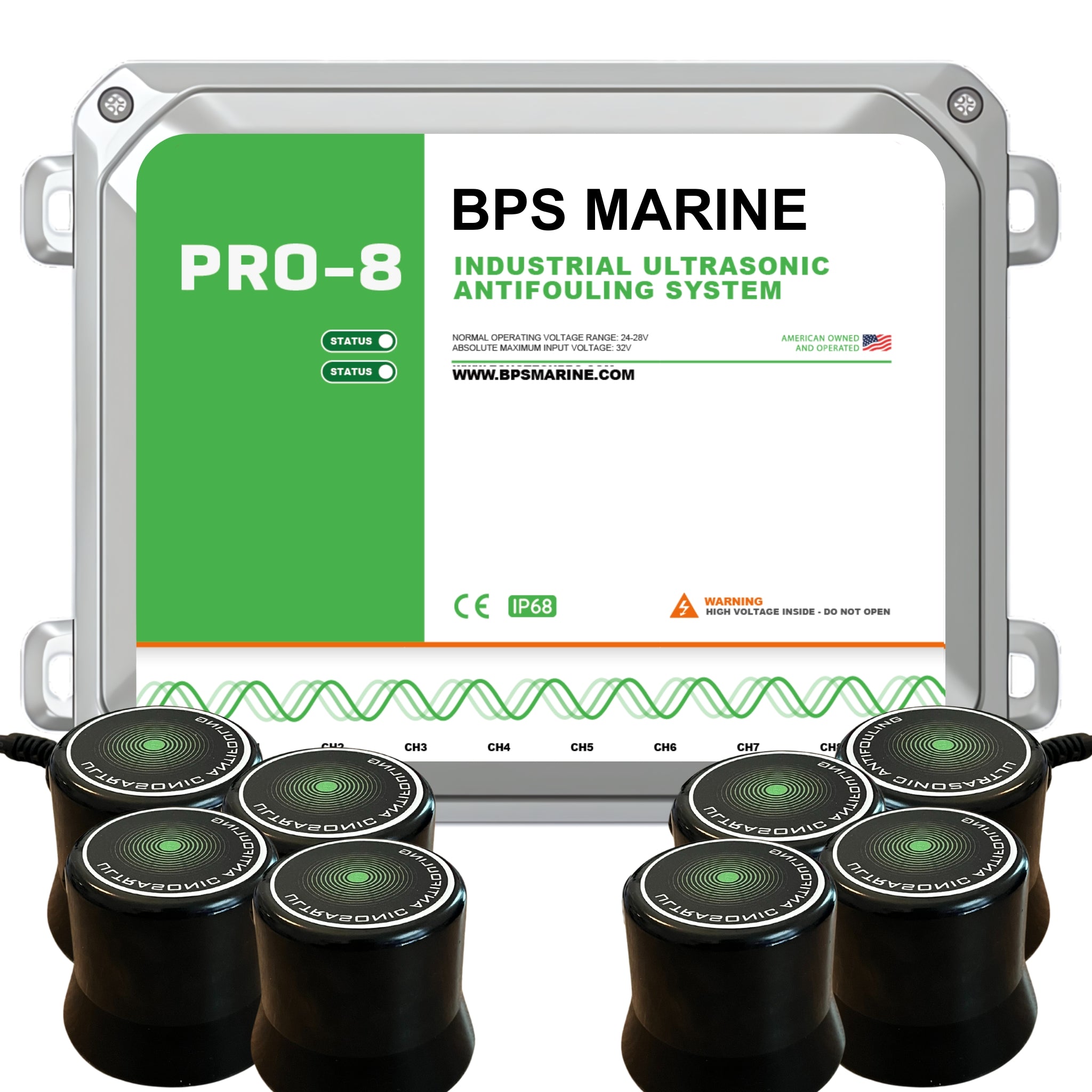 PRO-8 ultrasoon antifouling systeem